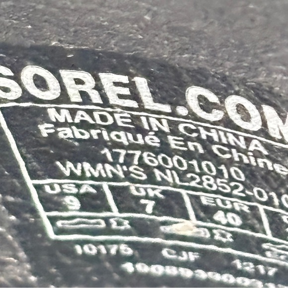 Sorel After Hours Sandal Comfy Strappy Wedge in Black White Grey Leather Size 9 - Picture 13 of 14